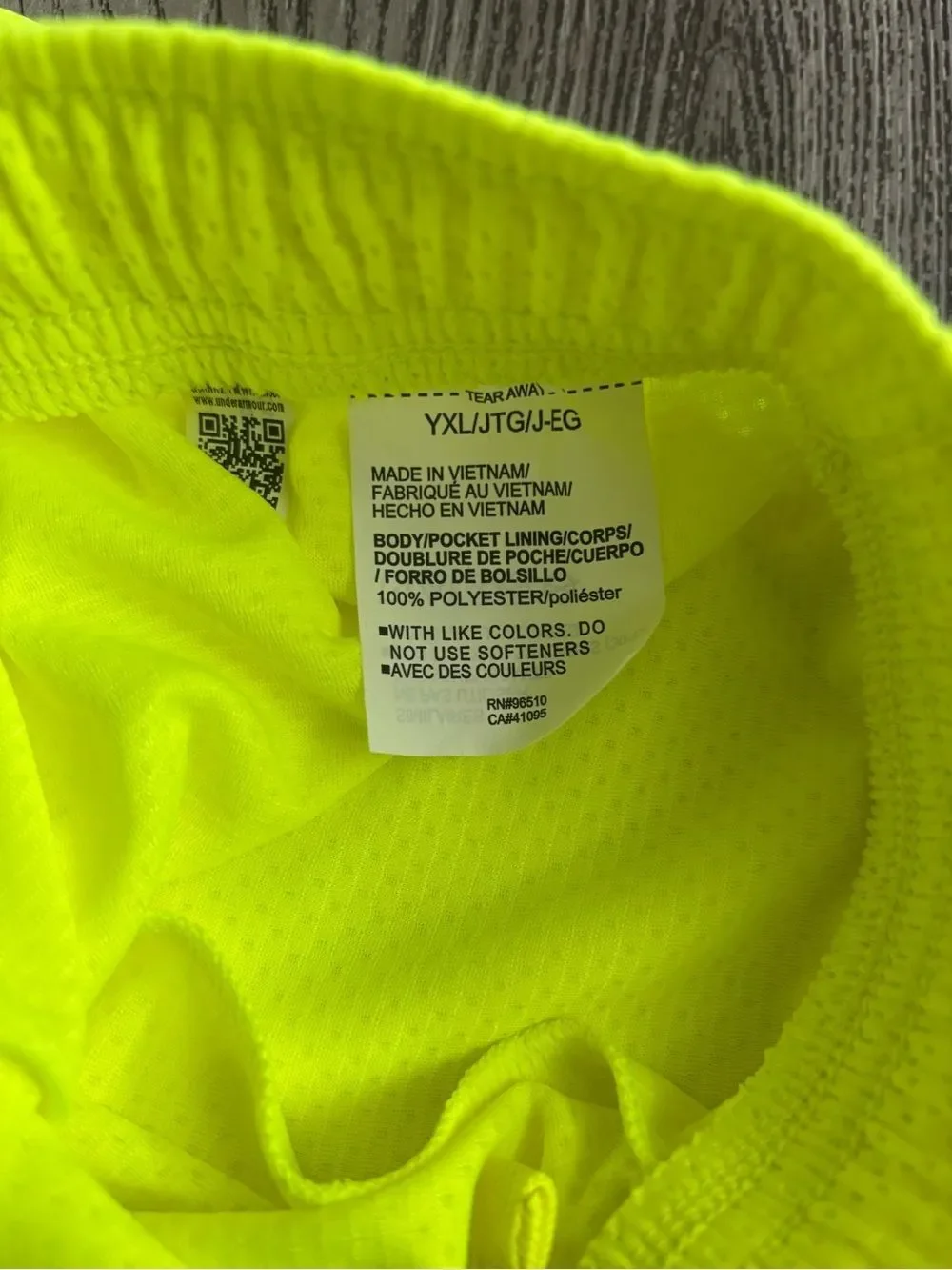 Under Armour Neon Yellow Athletic Shorts